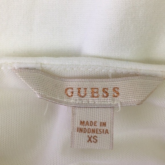 Guess White Sleeveless Cutout Panel Mini Dress XS - Picture 11 of 12